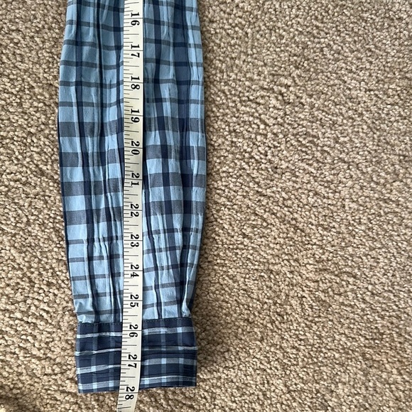 Foxcroft Easy Care Blue Checkered Crinkle Shirt Women’s 8 Business Casual - Picture 6 of 8